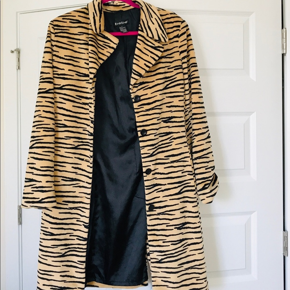 Black and Tan zebra print coat